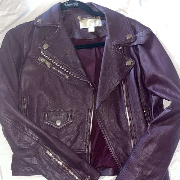 Michael Kors Leather Moto Jacket - Picture 2 of 3
